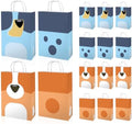 OU RUI 12 Piezas de Bolsas de Regalo para Fiesta de Cumpleaños de Perro Azul, Favor de Galletas, Chocolates y Snacks, Tema de Perro - imagen 1