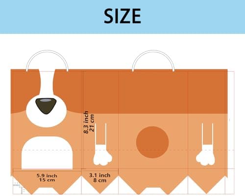 OU RUI 12 Piezas de Bolsas de Regalo para Fiesta de Cumpleaños de Perro Azul, Favor de Galletas, Chocolates y Snacks, Tema de Perro - imagen 5