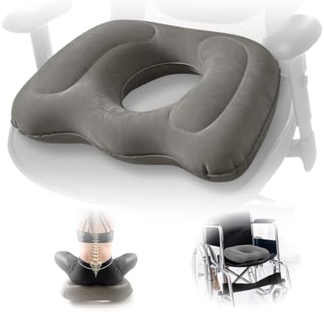 Cojín Ortopédico Inflable Portátil Hantaiwan – Cojín de Aire Ajustable para Silla de Oficina, Auto y Silla de Ruedas – Anillo Ergonómico para Alivio - imagen 1