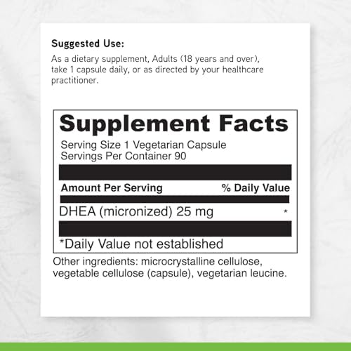 Suplemento Dietético DAVINCI Labs DHEA Micronizado 25 mg - Apoya el Sistema Inmunológico, Salud de la Tiroides y Niveles Saludables de Hormonas - 90 - imagen 6