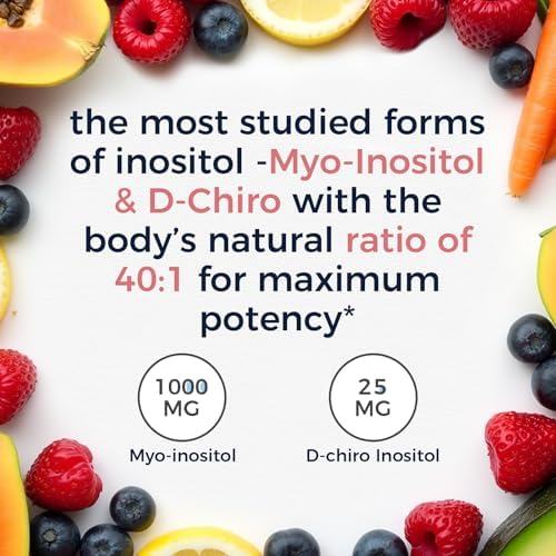 Suplemento de Inositol Vitalitown para Mujeres, Myo-Inositol & D-Chiro Inositol, Ideal Relación 40:1, Equilibrio Hormonal y Soporte Ovario Saludable, - imagen 3