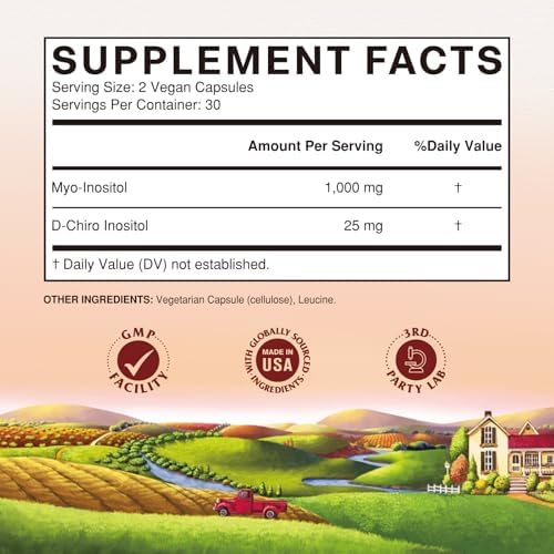 Suplemento de Inositol Vitalitown para Mujeres, Myo-Inositol & D-Chiro Inositol, Ideal Relación 40:1, Equilibrio Hormonal y Soporte Ovario Saludable, - imagen 7
