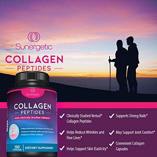 Cápsulas de Colágeno Premium Sunergetic – 2500 mg de Péptidos de Colágeno VERISOL Tipo 1 y Tipo 3 – Suplemento para Articulaciones, Cabello, Piel y - imagen 4
