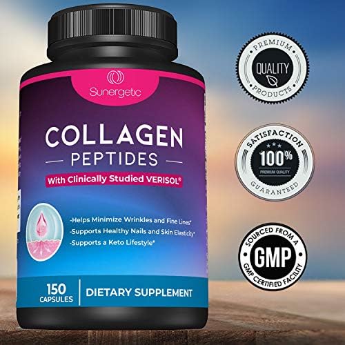 Cápsulas de Colágeno Premium Sunergetic – 2500 mg de Péptidos de Colágeno VERISOL Tipo 1 y Tipo 3 – Suplemento para Articulaciones, Cabello, Piel y - imagen 5