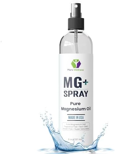 Spray de Magnesio Tópico para Sueño y Calambres en las Piernas - Hecho en EE. UU. por Mars Wellness - 8 oz - Aceite de Magnesio Puro, Relaja y - imagen 1