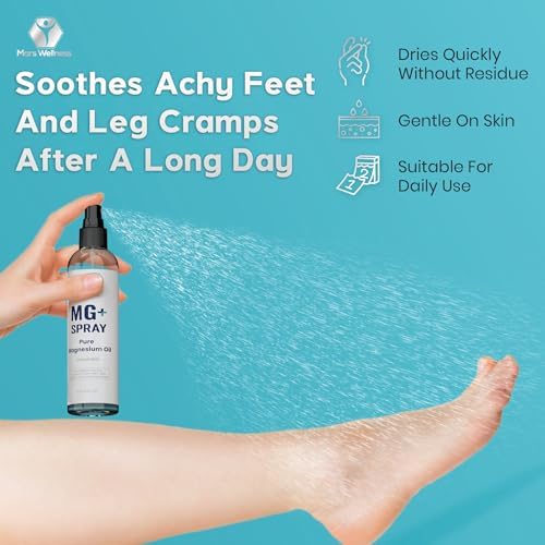 Spray de Magnesio Tópico para Sueño y Calambres en las Piernas - Hecho en EE. UU. por Mars Wellness - 8 oz - Aceite de Magnesio Puro, Relaja y - imagen 2