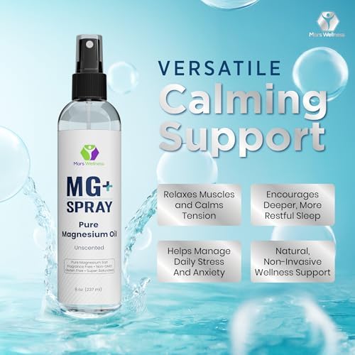 Spray de Magnesio Tópico para Sueño y Calambres en las Piernas - Hecho en EE. UU. por Mars Wellness - 8 oz - Aceite de Magnesio Puro, Relaja y - imagen 4