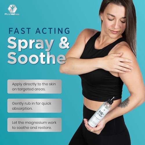 Spray de Magnesio Tópico para Sueño y Calambres en las Piernas - Hecho en EE. UU. por Mars Wellness - 8 oz - Aceite de Magnesio Puro, Relaja y - imagen 5
