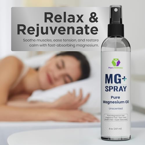 Spray de Magnesio Tópico para Sueño y Calambres en las Piernas - Hecho en EE. UU. por Mars Wellness - 8 oz - Aceite de Magnesio Puro, Relaja y - imagen 7