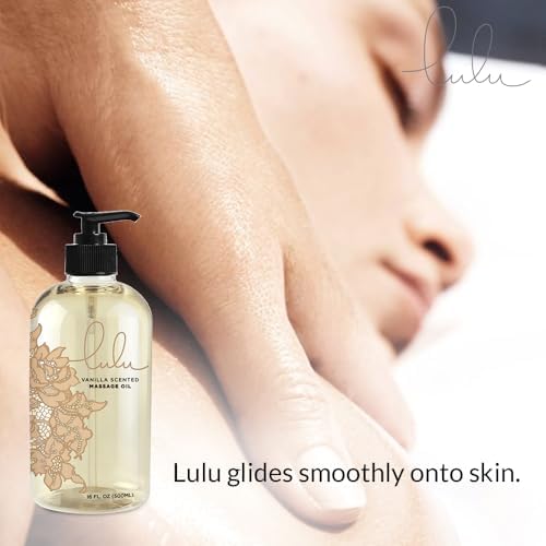 Aceite de Masaje Lulu de Vainilla con Coco Fraccionado y Manteca de Cacao, Hidratante y No Graso, 16 oz, Ideal para Parejas y Relajación - imagen 4