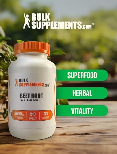 Cápsulas de Raíz de Remolacha BulkSupplements.com - Suplemento Vegano, Sin Gluten, 7 Cápsulas por Porción, 210 Cápsulas Vegetales (Paquete de 1) - imagen 5