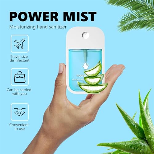 Spray Desinfectante de Manos Shrandi Power Mist, Hidratante de Tamaño Viaje, Portátil y Multi-Sabor (Azul y Morado) - imagen 2