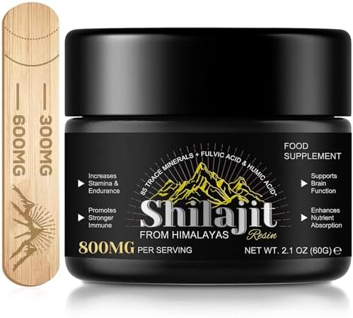 Resina de Shilajit Orgánica Pura de Himalaya - 800MG Grado Oro con 85+ Ácido Fulvico y Minerales Traza para Hombres y Mujeres - imagen 1