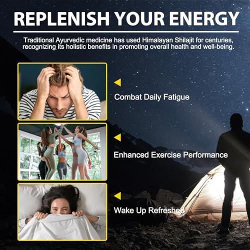 Resina de Shilajit Orgánica Pura de Himalaya - 800MG Grado Oro con 85+ Ácido Fulvico y Minerales Traza para Hombres y Mujeres - imagen 8