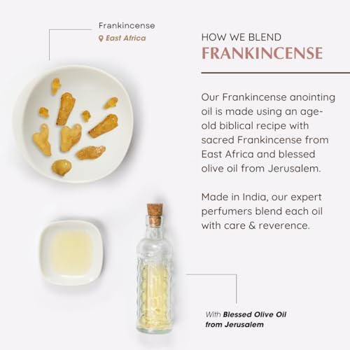 Aceite de Unción de Incienso | Balsámico y Suave Madera | Aceite Santo para Oración y Protección | Hecho con Especias Bíblicas y Aceite de Oliva - imagen 3