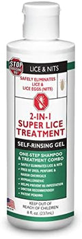 Champú Tratamiento para Piojos Stop Bugging Me - Máxima Fuerza, Efectivo y Natural, 8 oz, Uso Interior, Gel para Piojos y Huevos - imagen 1