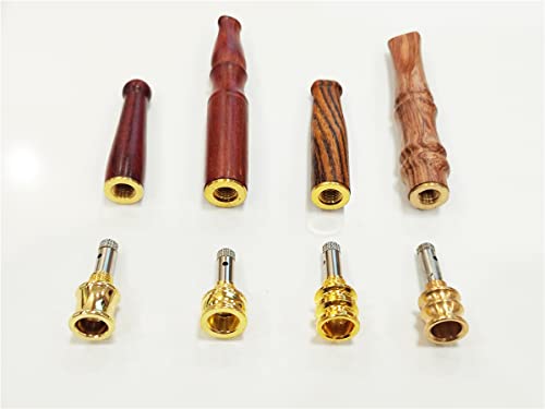 Soporte de Cigarrillos de Madera con Interfaz Metálica - Set de 4 Hechos a Mano, Portátiles y Reutilizables para Cigarrillos Regulares - imagen 4