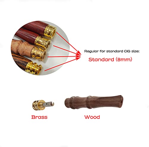 Soporte de Cigarrillos de Madera con Interfaz Metálica - Set de 4 Hechos a Mano, Portátiles y Reutilizables para Cigarrillos Regulares - imagen 6
