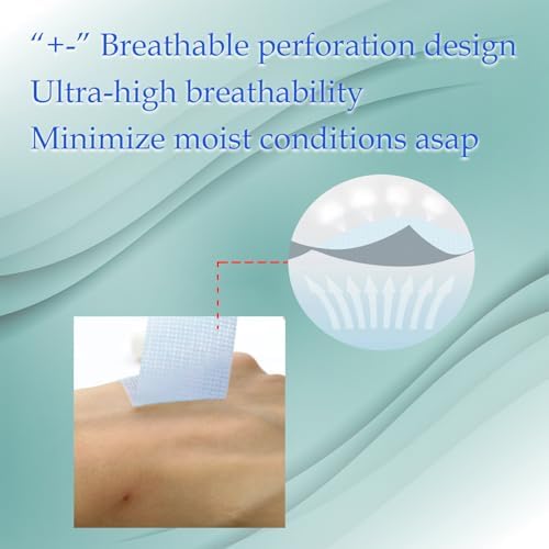 Cinta Médica de Silicón para Piel Sensible 1 x 4 Yardas 2 Rollos Azul Hipoalergénica Reposicionable Fácil de Quitar para ros Auxilios y Cuidado de - imagen 5