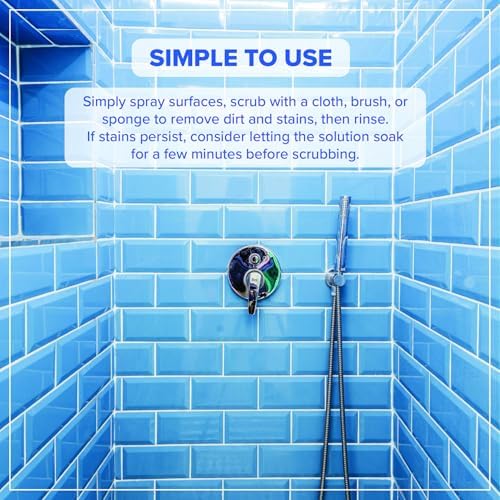 Limpiador de Fibra de Vidrio Tillbrook - 32 oz para Bañeras, Duchas, Azulejos, Grifos y Baños - Elimina Manchas de Óxido, Jabón y Agua Dura - Spray - imagen 3
