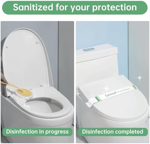 Cinta de Asiento de Baño Germiwipe Impresa, tiras para hoteles, moteles y hospitales, papel (Caja de 500), 16.5 pulgadas x 1.375 pulgadas - imagen 4