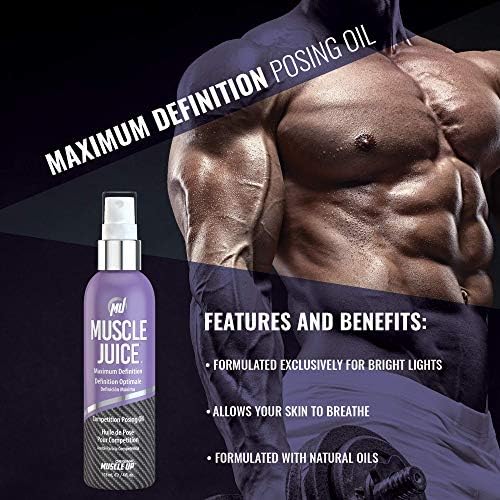 Pro Tan Muscle Juice, Aceite para Posing de Máxima Definición, 4 oz, Ideal para Eventos Fitness y Fotoshootings - imagen 3