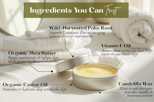 Pomada de Aceite de Poke Root y Ricino - 1 oz - Para Quistes, Forúnculos, Fibromas, Ganglios Linfáticos Inflamados, Mama y Articulaciones - Bálsamo - imagen 4