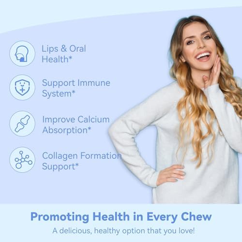 SmildeHeal 2 Paquetes de Gomas de L-Lisina 1000mg, Suplemento Vegano para Adultos, Apoyo Inmunológico y Formación de Colágeno - 120 Gomas - imagen 2