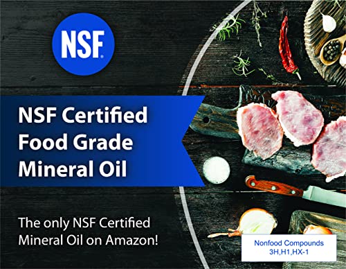 Aceite Mineral Alimentario 100% Puro USP Sanco Industries, 1 Cuartillo (32 onzas), Ideal para Bloques de Cortar y Tablas de Madera - imagen 4