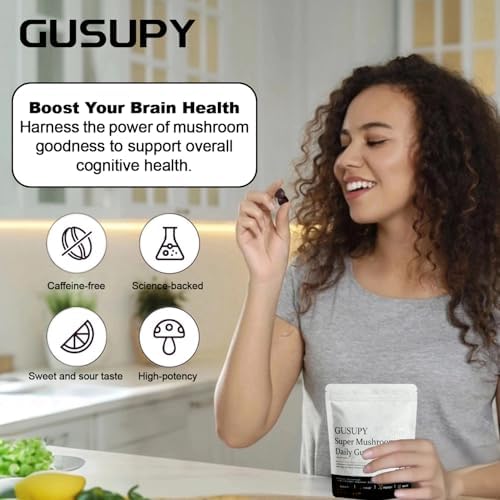 Gomitas de Hongo Melena de León - Suplemento Orgánico de 12 Hongos con Cordyceps, Reishi, Chaga, Sabor a Arándano, 60 Gomitas para Energía y Salud - imagen 6