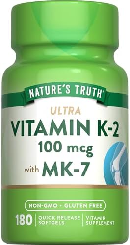 Suplemento Nature's Truth Vitamina K2 MK-7 | 100 mcg | 180 Softgels | Sin GMO y Libre de Gluten - imagen 1