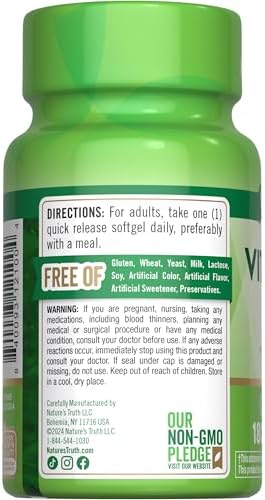 Suplemento Nature's Truth Vitamina K2 MK-7 | 100 mcg | 180 Softgels | Sin GMO y Libre de Gluten - imagen 7