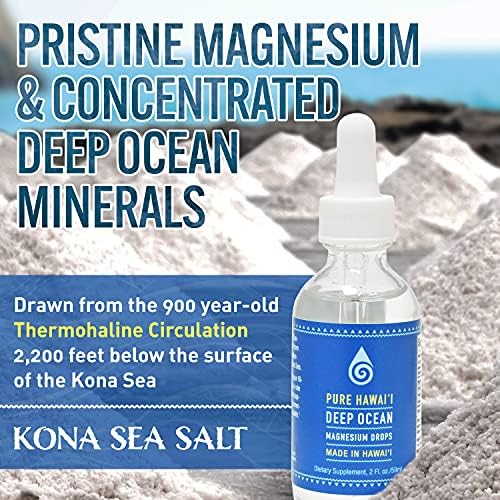 Gotas de Magnesio Profundo del Océano Kona Sea Salt – Hechas en Hawái – con Minerales Traza – Líquido Fácil de Tomar 2 Fl. Oz. – Apoya la Salud - imagen 3