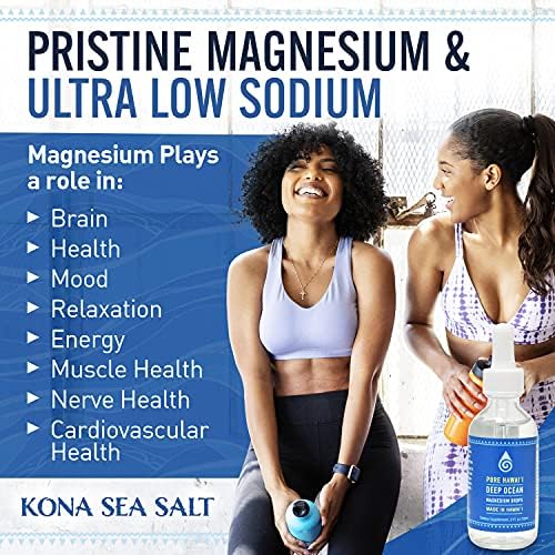 Gotas de Magnesio Profundo del Océano Kona Sea Salt – Hechas en Hawái – con Minerales Traza – Líquido Fácil de Tomar 2 Fl. Oz. – Apoya la Salud - imagen 4