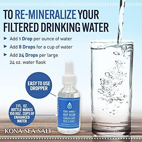 Gotas de Magnesio Profundo del Océano Kona Sea Salt – Hechas en Hawái – con Minerales Traza – Líquido Fácil de Tomar 2 Fl. Oz. – Apoya la Salud - imagen 6