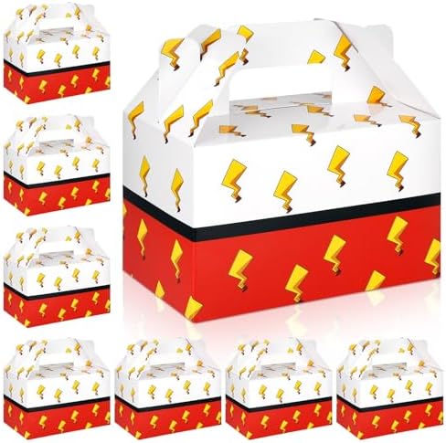 Cajas de Regalo de Papel HIYZI 24 Pzs para Fiesta de Cumpleaños, Bolsitas de Caricaturas en Rojo y Blanco, Sorpresas para Niños y Niñas - imagen 1