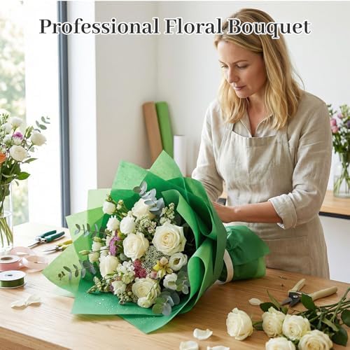 Papel de Seda Verde Shindel, 180 Hojas, 20x14 Pulgadas, Ideal para Regalos, Manualidades y Decoraciones de Cumpleaños, Bodas y Fiestas - imagen 3