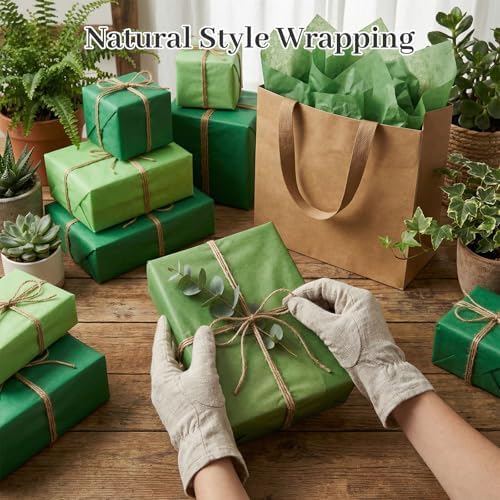 Papel de Seda Verde Shindel, 180 Hojas, 20x14 Pulgadas, Ideal para Regalos, Manualidades y Decoraciones de Cumpleaños, Bodas y Fiestas - imagen 5