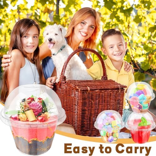 Copa Plástica Transparente Paradi Star de 6oz con 100 Piezas, Tapa Domo y Cucharitas, Ideal para Postres, Frutas, Helados y Bebidas Frías - imagen 4