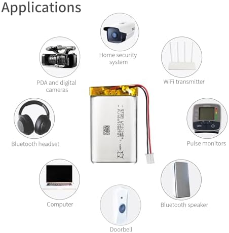 Batería de polímero de litio EEMB 3.7V 2000mAh 103454 Lipo recargable con conector JST para altavoces y dispositivos inalámbricos - Verifica - imagen 6