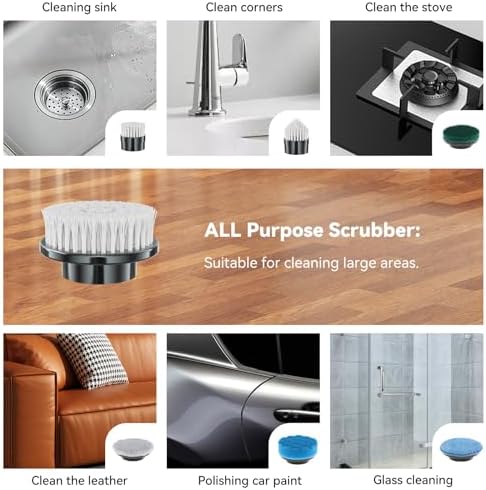 Cabezas de Cepillo de Repuesto para Limpiador Eléctrico, Set de 7 Piezas, Compatible con Limpiador a Batería, Ideal para Baño y Cocina - imagen 2