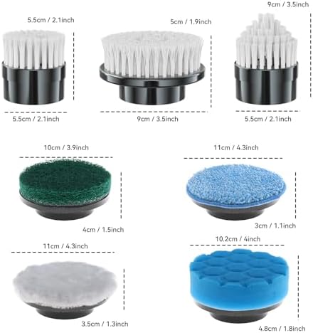 Cabezas de Cepillo de Repuesto para Limpiador Eléctrico, Set de 7 Piezas, Compatible con Limpiador a Batería, Ideal para Baño y Cocina - imagen 4