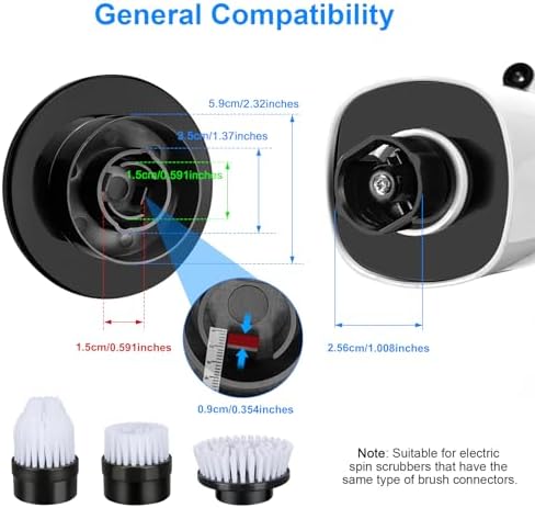 Cabezas de Cepillo de Repuesto para Limpiador Eléctrico, Set de 7 Piezas, Compatible con Limpiador a Batería, Ideal para Baño y Cocina - imagen 5