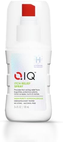 Spray Alivio Picazón QIQ – Spray de Ácido Hipocloroso de Alta Pureza, Alivio Rápido de Picaduras, Erupciones, Rasguños y Quemaduras, Sin Esteroides - imagen 1