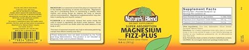 Magnesio Fizz-Plus de Nature's Blend Sabor Limón-Lima 6.4 oz en Polvo - imagen 2