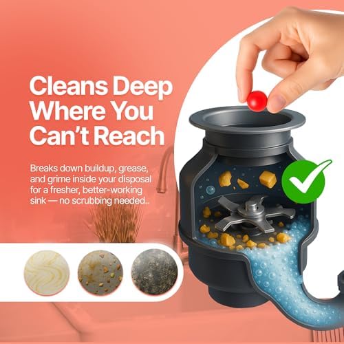 Limpiador de Desechos para Fregadero 50 Piezas | Eliminador de Olores para Basura de Uso Fácil con Poderosa Acción Limpiadora | Limpiador de Drenaje - imagen 4