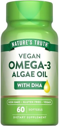 Nature's Truth Omega 3 Vegano en Softgels | 60 Cápsulas | Fórmula de Aceite de Algas con DHA | Suplemento No GMO y Sin Gluten - imagen 1