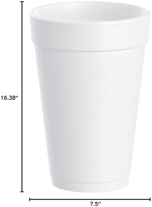 Vasos Desechables Aislantes Dart de Estireno Blanco 16 oz. 25 Pzas 16J16 - imagen 7