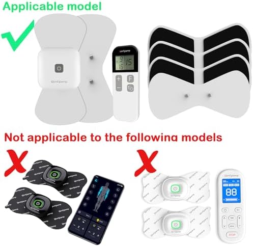 Parches de Reemplazo Comfytemp para Unidad TENS K6101, Paquete de 4, Electrodos Inalámbricos Reutilizables de 5.1 x 2.4 con Diseño No Irritante para - imagen 2