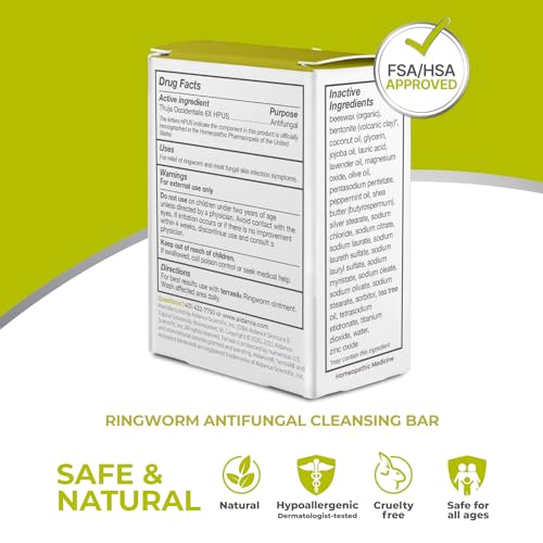 Jabón Antifúngico Terrasil para Tiña (75g) con Ingredientes Naturales, Aceite de Coco y Manteca de Karité, Tratamiento para la Piel, - imagen 6